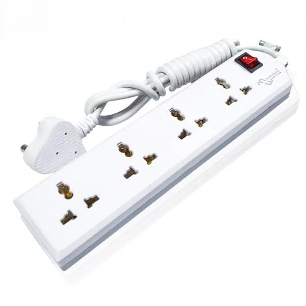 Multibyte 4 Socket 1 Switch Power Saving Outlet Extension Board, High Speed, Fast Charging- Power Strip, Surge Protector, 4M Cable Shockproof Fire-Retardant, Multipurpose Use Spike for Home & Office