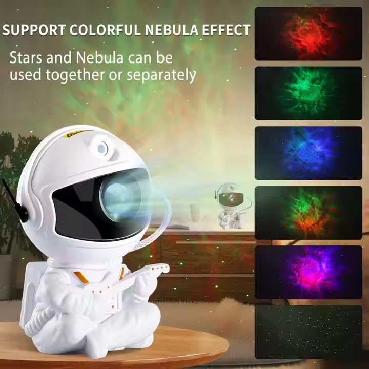 AROPRE Astronaut Galaxy Projector Night Light – 360° Rotating Nebula Star Projector with Remote, Timer & Adjustable Head – LED Space Lamp for Kids’ Bedroom, Home & Party Décor (Guitar Astronaut)
