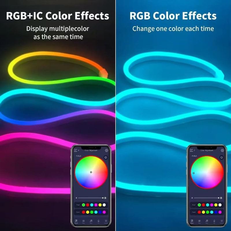 AROPRE 5 Meter Smart RGB Neon LED Strip Lights with App & Remote | Music Sync Rope Light for Room, Gaming, Party, Diwali & Home Decoration