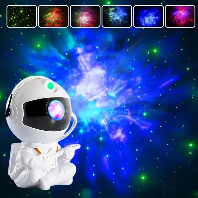 AROPRE Astronaut Galaxy Projector Night Light – 360° Rotating Nebula Star Projector with Remote, Timer & Adjustable Head – LED Space Lamp for Kids’ Bedroom, Home & Party Décor (Guitar Astronaut)