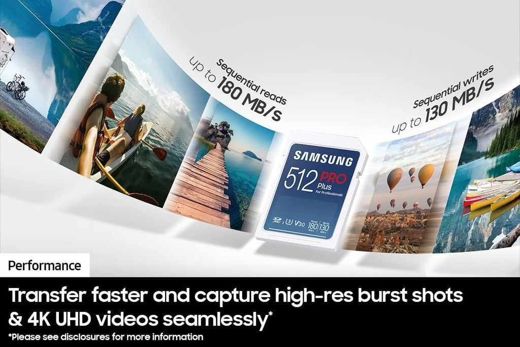 Samsung PRO Plus Full Size 128GB SDXC Memory Card + Reader, Up to 180 MB/s | Full HD & 4K UHD, UHS-I, C10, U3, V30 for DSLR, Mirrorless Cameras, PCs (MB-SD128SB/AM)