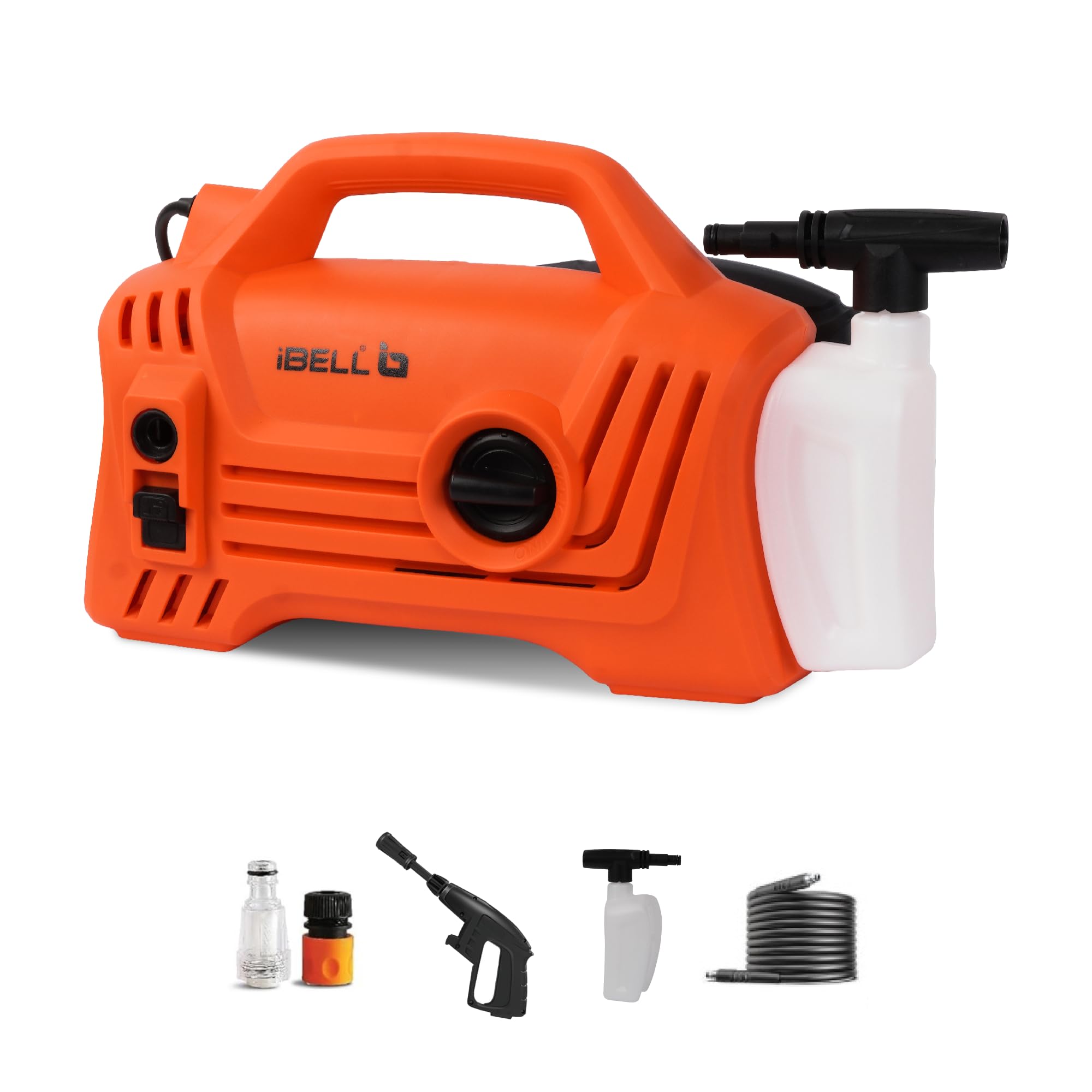 IBELL NANOJET High Pressure Washer, 1500W Motor, 120 Bar Car Washer High Pressure Gun, 6.2 L/Min Flow, 5M Hose, Portable Pressure Washer for Car, Bike, Home & Outdoor Cleaning