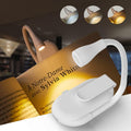AROPRE Mini Clip-On Reading Lamp – USB Rechargeable, Eye-Caring Night Light with 3 Light Modes, Special Folding Design, Perfect for Students (White)
