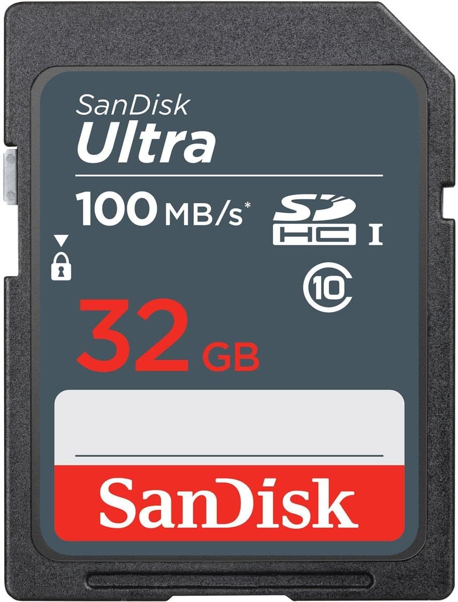 SanDisk 32GB Ultra 100MBs SDHC Memory Card | Up to 100MB/s read, Water-resistant design, Impact-resistant build