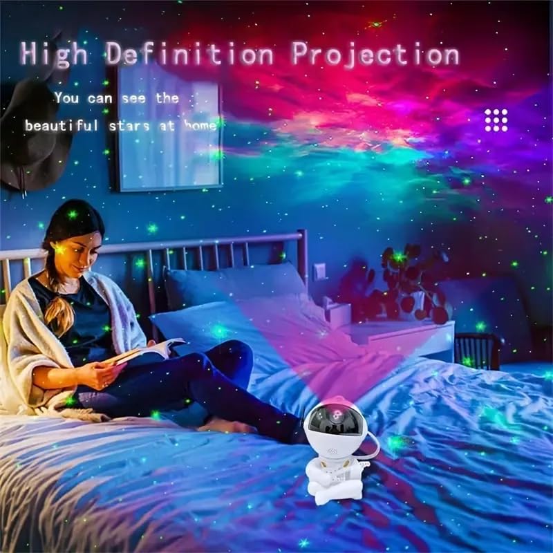 AROPRE Astronaut Galaxy Projector Night Light – 360° Rotating Nebula Star Projector with Remote, Timer & Adjustable Head – LED Space Lamp for Kids’ Bedroom, Home & Party Décor (Guitar Astronaut)