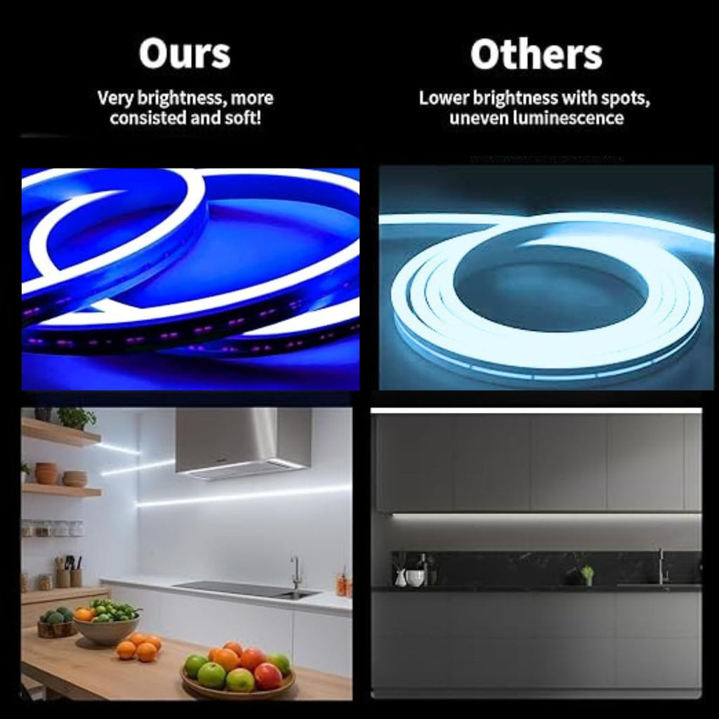 AROPRE 4 Meter LED Neon Strip Light – Blue | Plug-in Powered Flexible Waterproof Rope Light DC 5V | Ambient LED Lighting for Home, Bedroom, DIY Decor, Party & Gaming Room