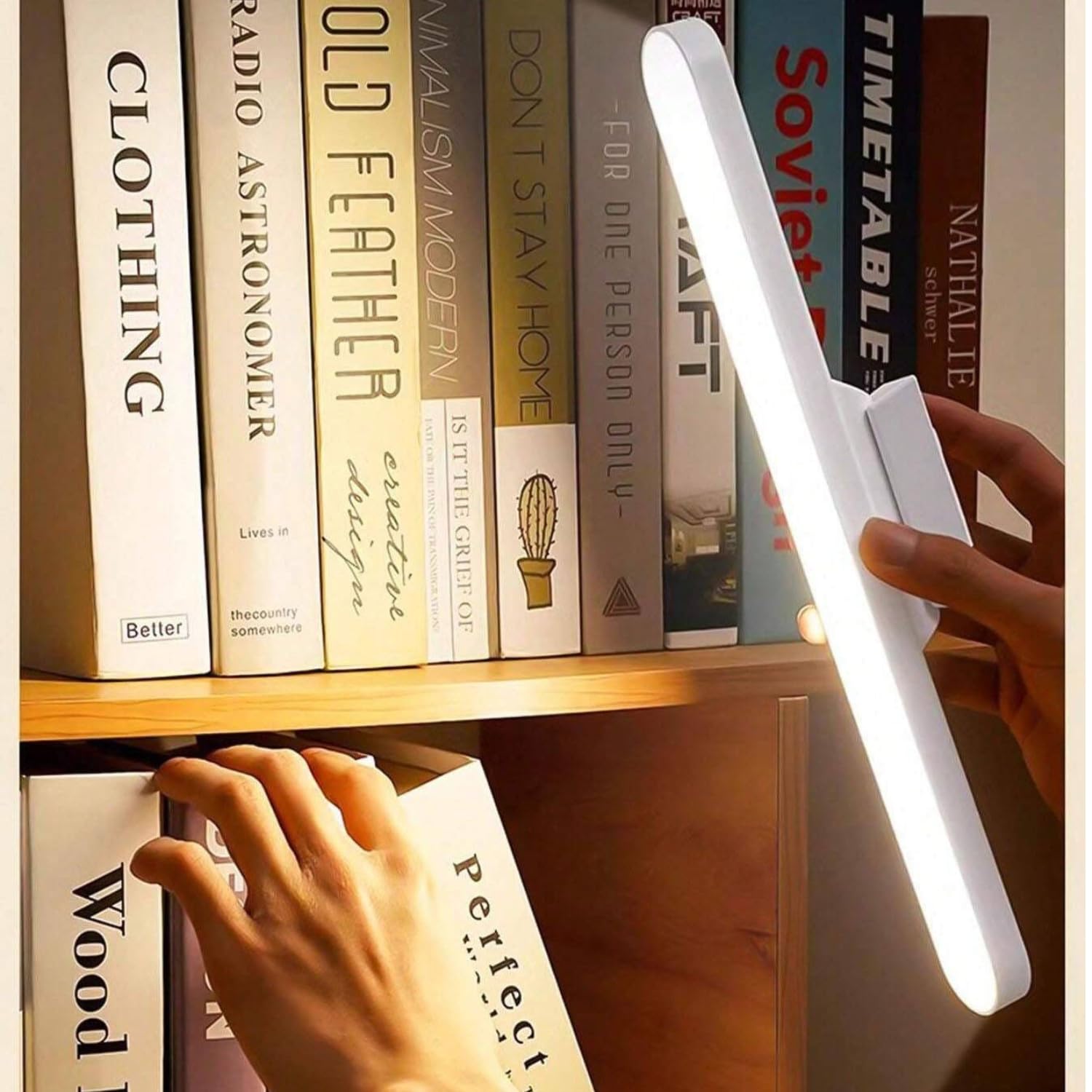 AROPRE USB Rechargeable Magnetic Cabinet Light | Slim LED Under Cabinet Lamp with Curved Edge, 3-Color Dimmable & 1200mAh Battery | Kitchen, Closet & Bedroom
