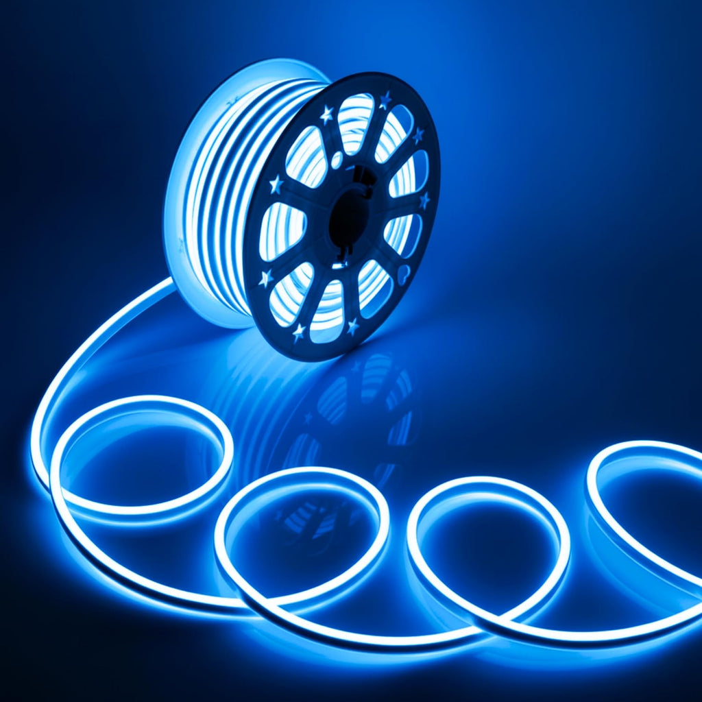 AROPRE 4 Meter LED Neon Strip Light – Blue | Plug-in Powered Flexible Waterproof Rope Light DC 5V | Ambient LED Lighting for Home, Bedroom, DIY Decor, Party & Gaming Room
