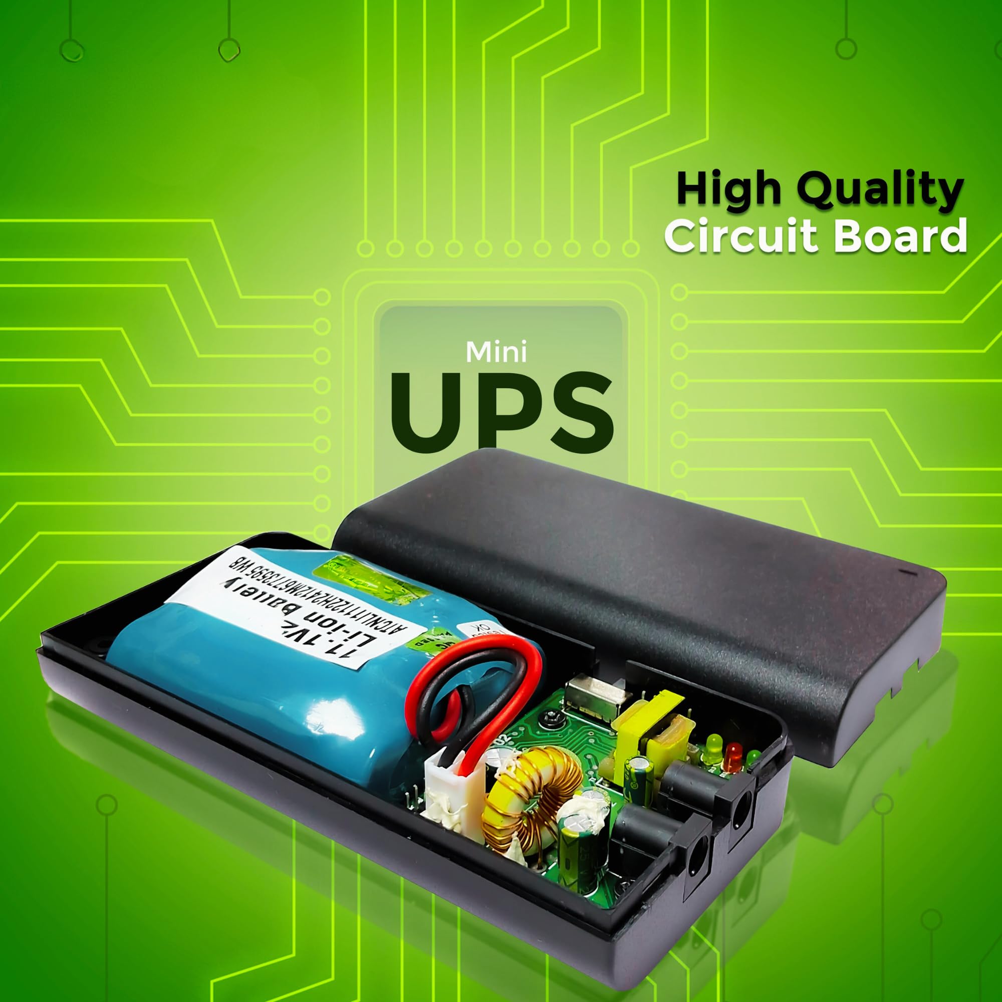 Multybyte 12V Mini UPS for Wi-Fi Router – Up to 5-Hour Backup | Router Backup Battery | Smart Power Protection | Compact & Easy Setup | Compatible with Jio, Airtel, Tenda
