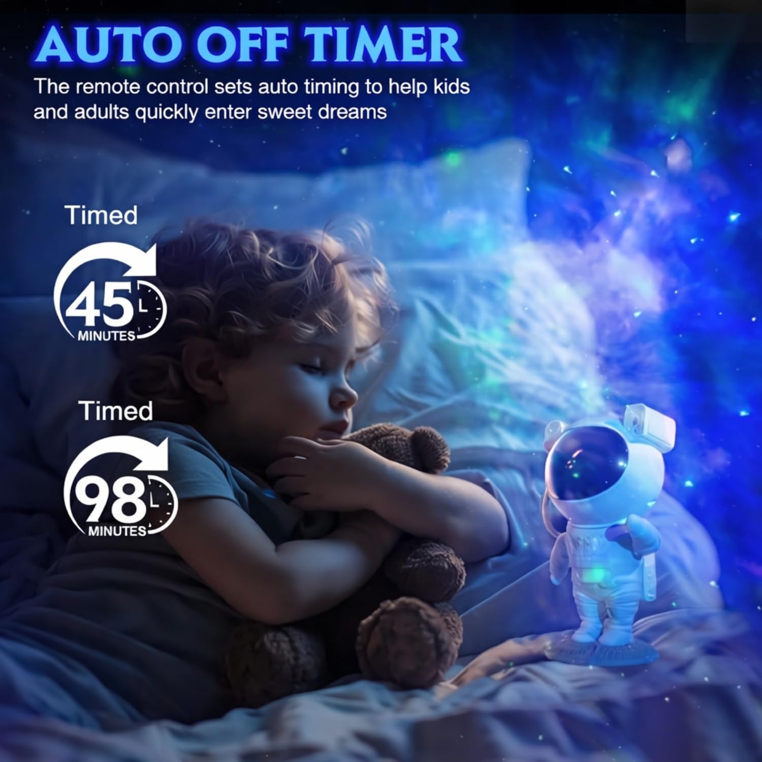 AROPRE Astronaut Galaxy Projector Night Light – 360° Rotating Nebula Star Projector with Remote Control, Timer & Adjustable Head – Space Lamp for Kids’ Bedroom, Gifts, Gaming Room, Home & Décor