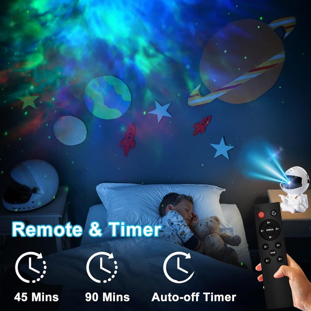AROPRE Astronaut Galaxy Projector Night Light – 360° Rotating Nebula Star Projector with Remote, Timer & Adjustable Head – LED Space Lamp for Kids’ Bedroom, Home & Party Décor (Guitar Astronaut)