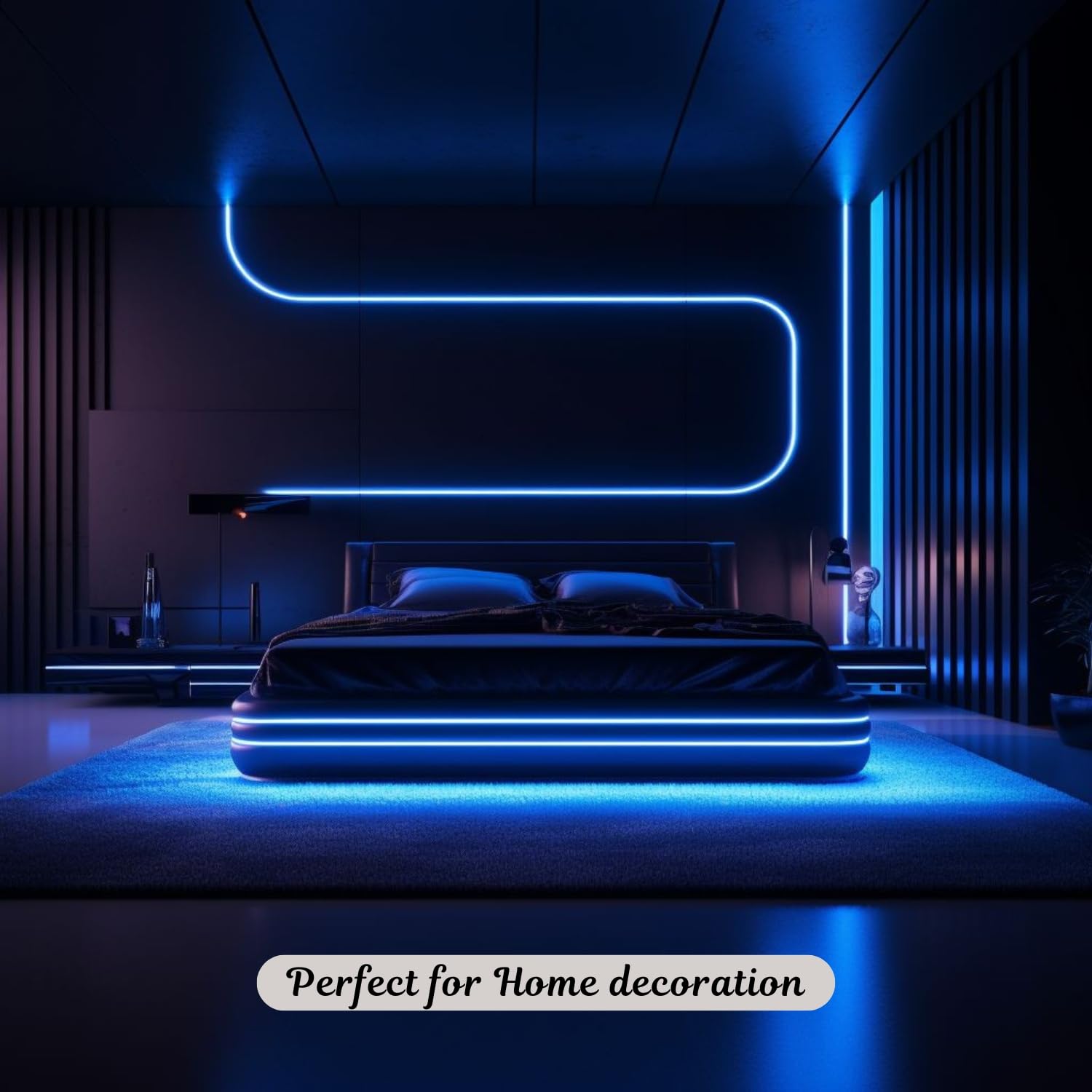 AROPRE 4 Meter LED Neon Strip Light – Blue | Plug-in Powered Flexible Waterproof Rope Light DC 5V | Ambient LED Lighting for Home, Bedroom, DIY Decor, Party & Gaming Room