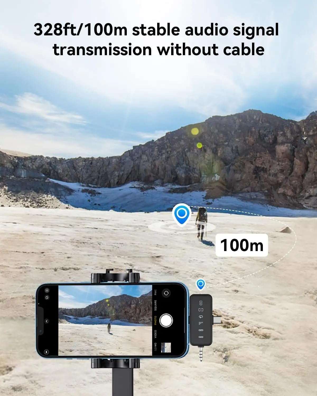 ZODUCT F11-2 Wireless Lavalier Microphone 3-in-1 Type C & Lightning Noise Cancelling Collar Mic for Video Recording, Vlogging, YouTube, Live Streaming, Online Teaching & Interviews