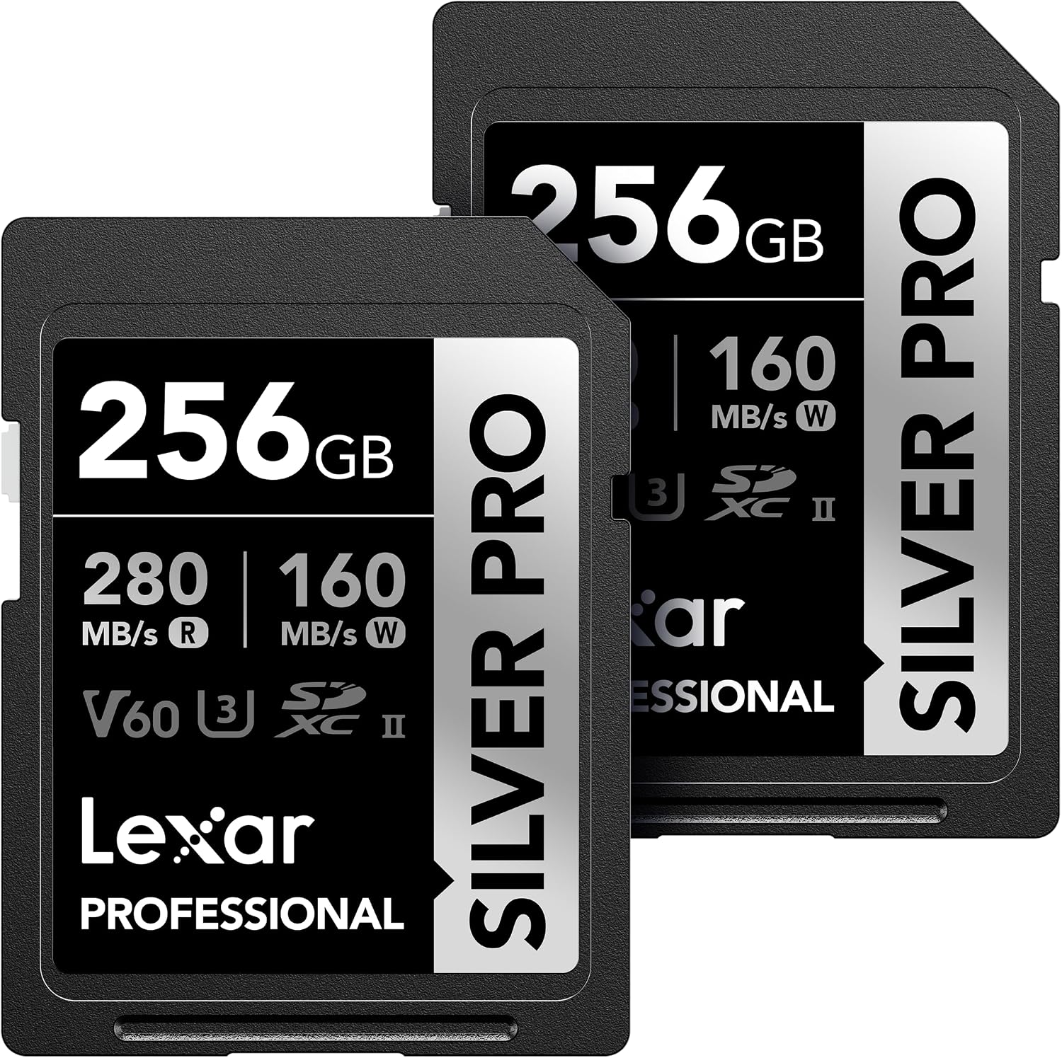 Lexar 128GB Silver PRO SD Memory Card, 280MB/s Read, 4K, V60, U3, UHS-II | Compatible w/ Canon, Sony, Nikon, Ideal for Professional Photographer, Videographer, Enthusiast, LSDSIPR128G-BNNNU