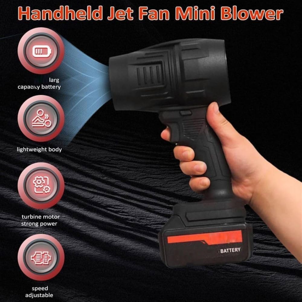 AROPRE 48v Handheld Electric air Blower for car and Home Cleaning - Turbo Jet Motor with brushless Design for Extra Runtime, Perfect for Corners and Road Cleaning